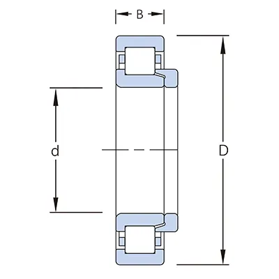 NH2213-E-TVP2, 轴承图纸