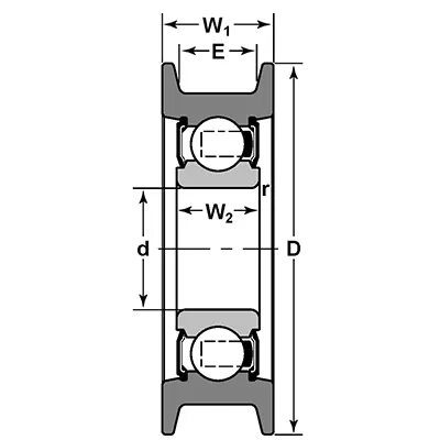 CG-205-RR轴承参考图纸