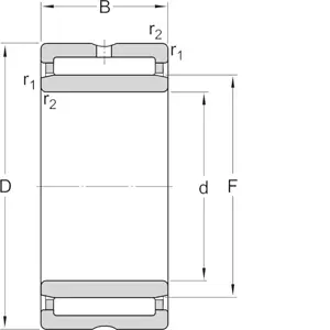 bearing CAD drawings or description of NKI 55/25 TN
